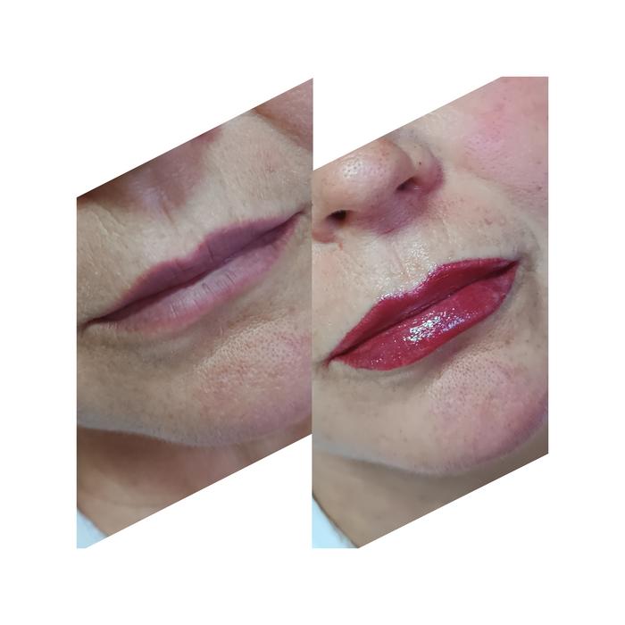 Перманентний макіяж губ, акварель, помадна техніка фото 1