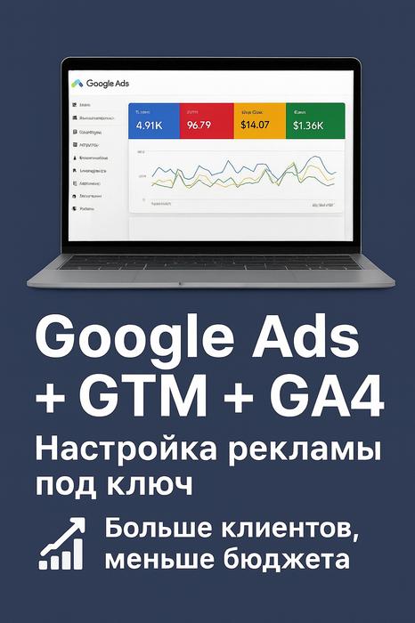 Google Ads/Настройка GTM/Гугл Аналитика 4, Контекс фото 1