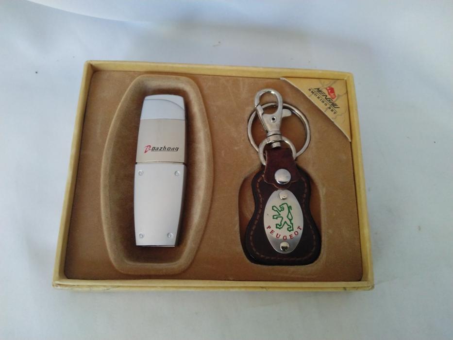 Набор подарочный новый зажигалка газовая брелок в фото 3