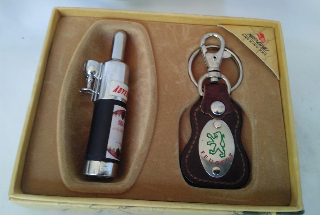 Набор подарочный новый зажигалка газовая брелок в фото 8