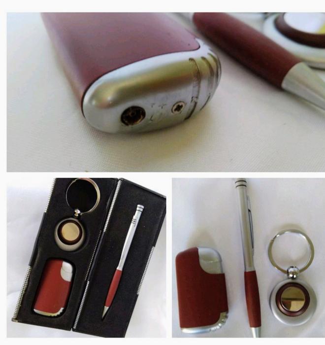 Подарочный набор зажигалка, ручка, брелок, новый photo 1