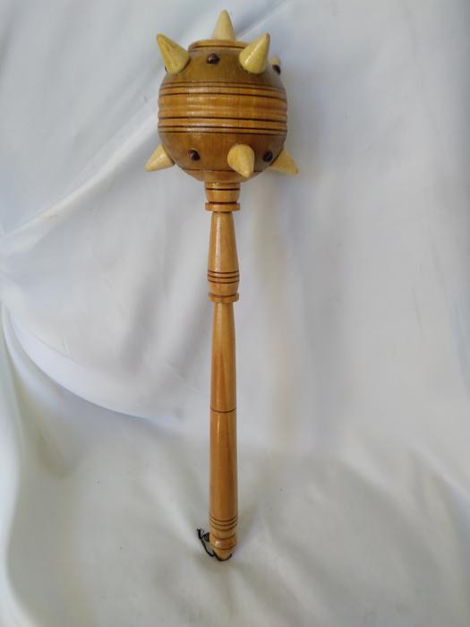 Булава дерев'яна 45 см, ручна робота фото 1