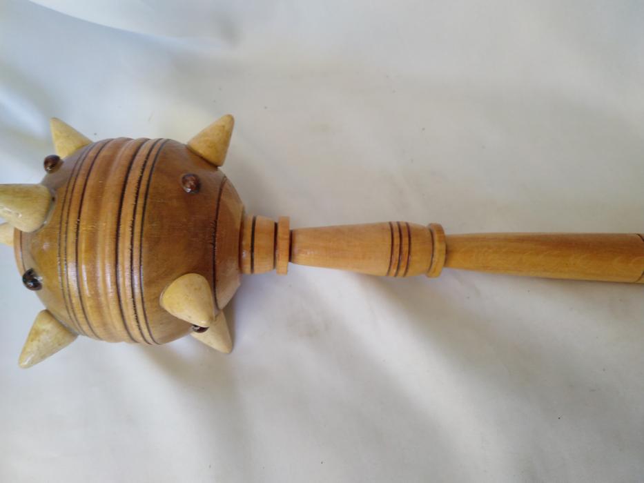 Булава дерев'яна 45 см, ручна робота фото 2