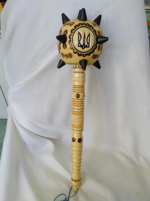 Булава дерев'яна велика, Булава з тризубом' фото 1