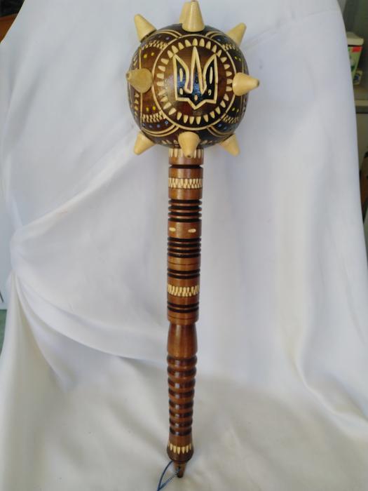 Булава дерев'яна велика, Булава з тризубом' фото 2