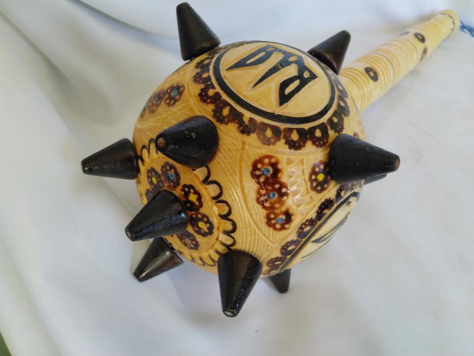 Булава дерев'яна велика, Булава з тризубом' фото 3