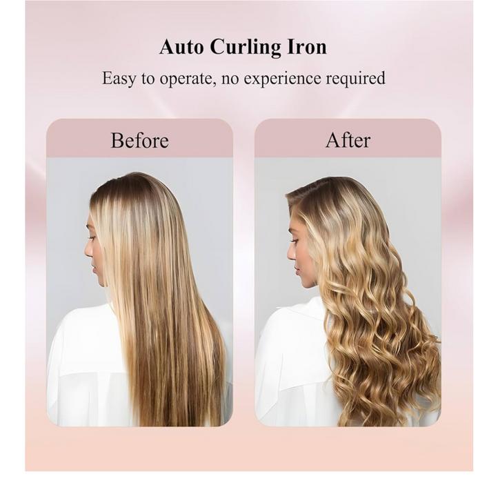 Автоматична плойка для волосся, керамічна обертова фото 3