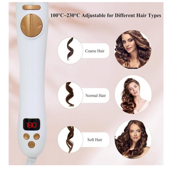 Автоматична плойка для волосся, керамічна обертова фото 4