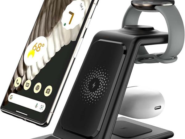 Бездротова зарядна станція 3в1 фото