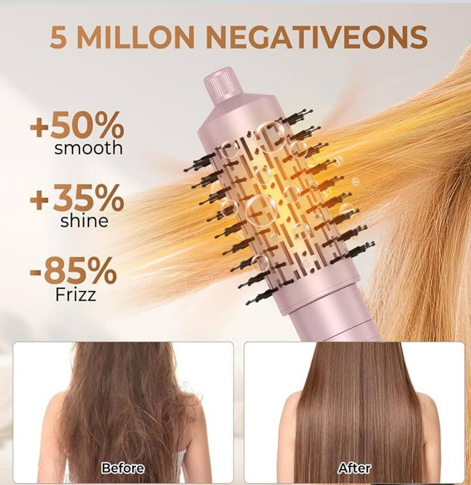 Фен з круглою щіткою, автоматична плойка 3в1 фото 5