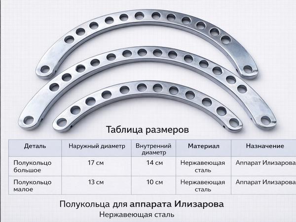 Продаются металлические полукольца из нержавеющей6 фото
