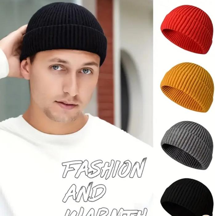 Новая черная шапка-бини, унисекс фото 2