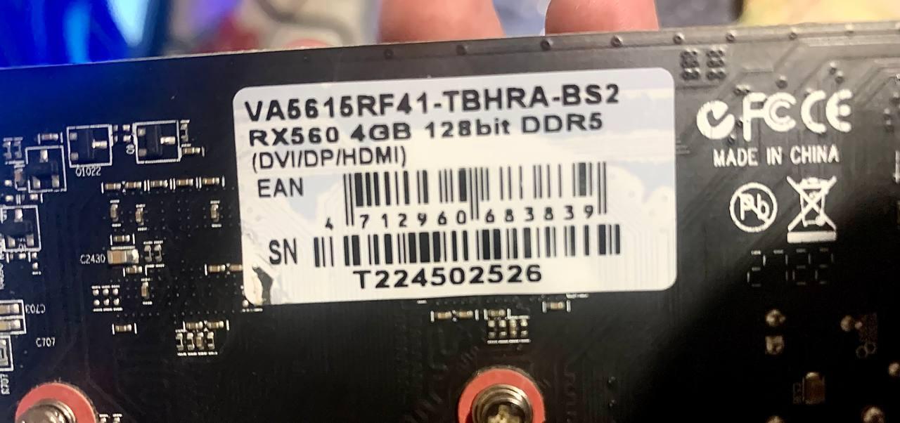 Видеокарта RX560 4GB  ( 2800 гр ) фото 2