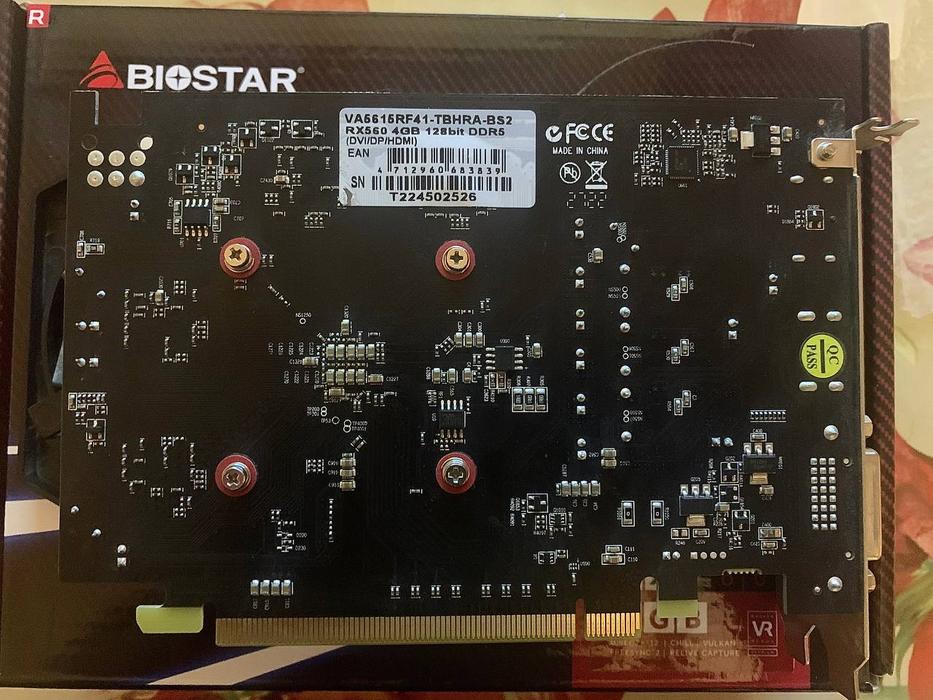 Видеокарта RX560 4GB  ( 2800 гр ) фото 4