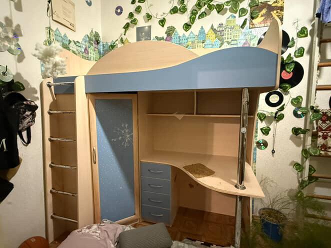 Дитяче ліжко з шафою фото 1
