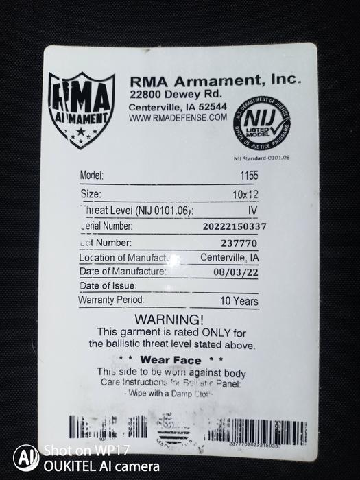 Керамічні бронеплити 6 классу photo 1