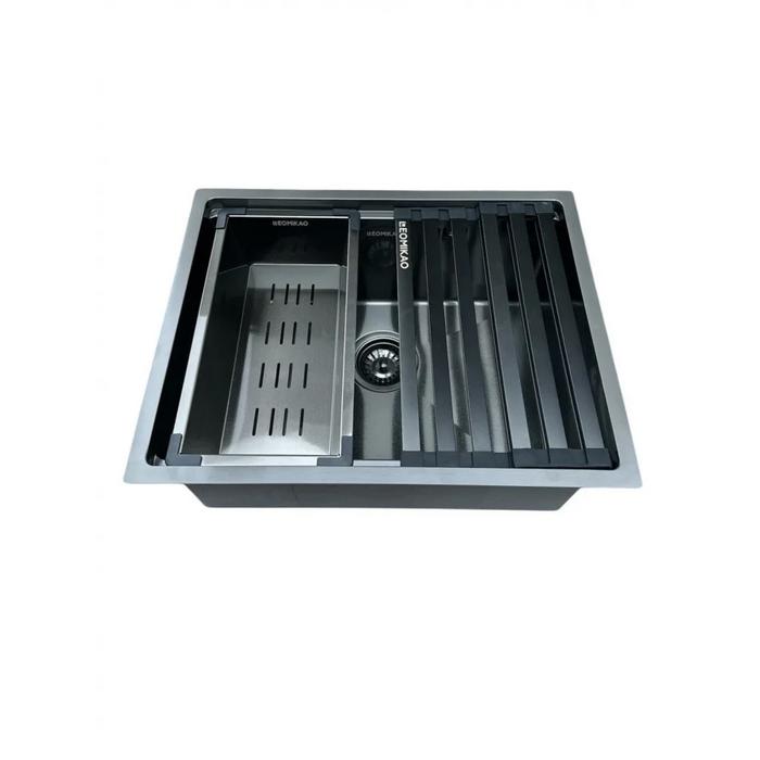 Кухонна мийка LEOMIKAO TOKIO 500-U GM PVD воронена фото 1