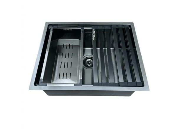 Кухонна мийка LEOMIKAO TOKIO 500-U GM PVD воронена фото