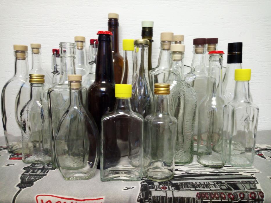 Винна склянна пляшка photo 2