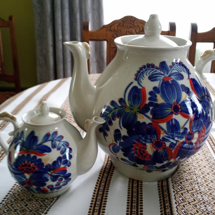 Вінтажний набір із двох чайників photo 1
