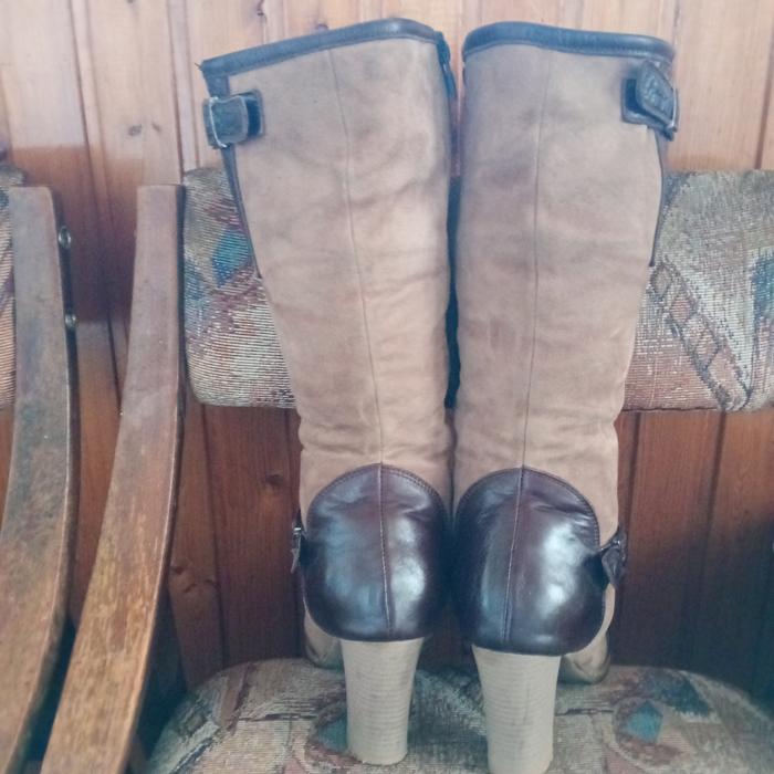 Шкіряні жіночі зимові чобітки 39 розміру photo 5