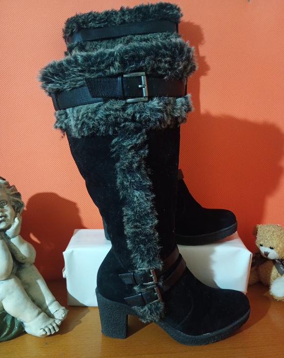 Чоботи жіночі Graceland зимові чорні з хутром розм фото 1
