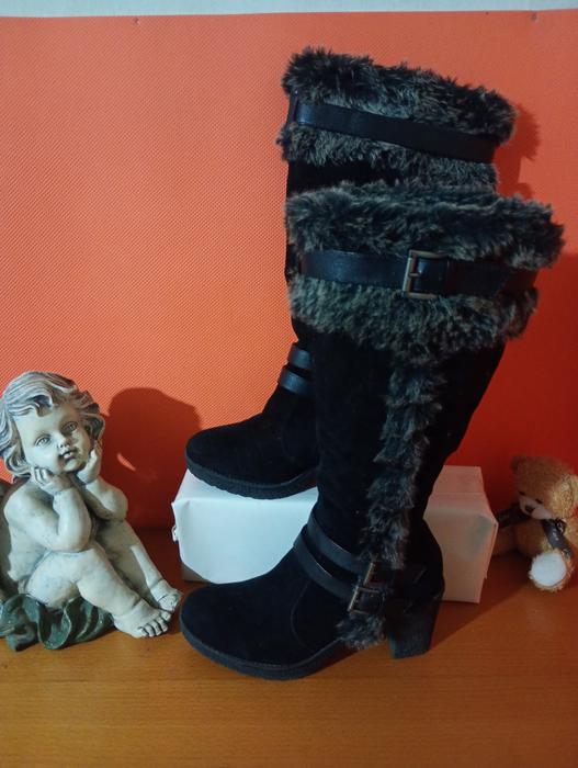 Чоботи жіночі Graceland зимові чорні з хутром розм фото 2