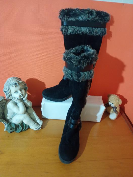 Чоботи жіночі Graceland зимові чорні з хутром розм фото 4