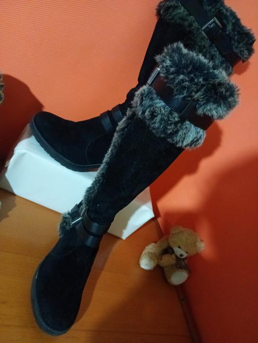 Чоботи жіночі Graceland зимові чорні з хутром розм фото 5