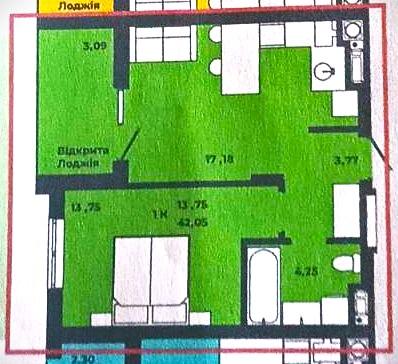 1-кімнатна квартира в новобудові вул. Героїв Крут фото 11