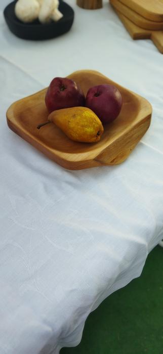 Дерев'яна таріль з живим краєм photo 5