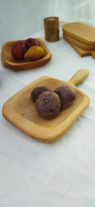 Дерев'яна таріль з ручкою. photo 6