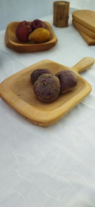 Дерев'яна таріль з ручкою. photo 8