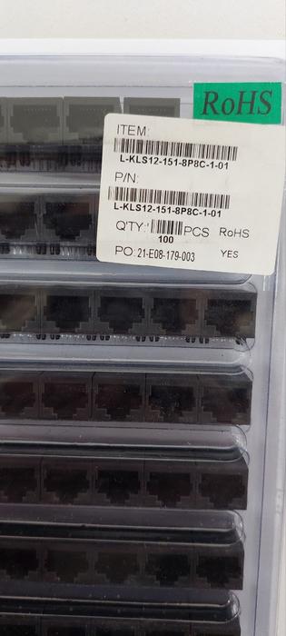 Роз'єм RJ45 кутовий на плату L-KLS12-151-8P8C photo 1