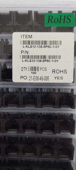 Роз'єм RJ45 кутовий на плату L-KLS12-138-8P8C photo 1