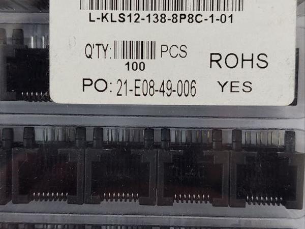 Роз'єм RJ45 кутовий на плату L-KLS12-138-8P8C photo