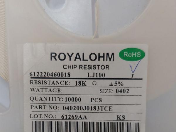 Резистори SMD 0805 18 кОм (18k), 5% 10000шт. photo