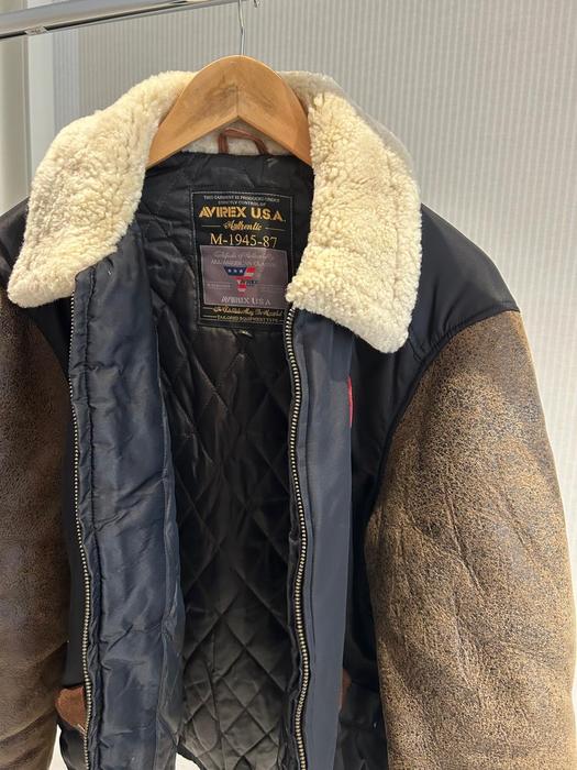 Шкіряна куртка Avirex USA 🇺🇸 з хутром із овчини фото 2
