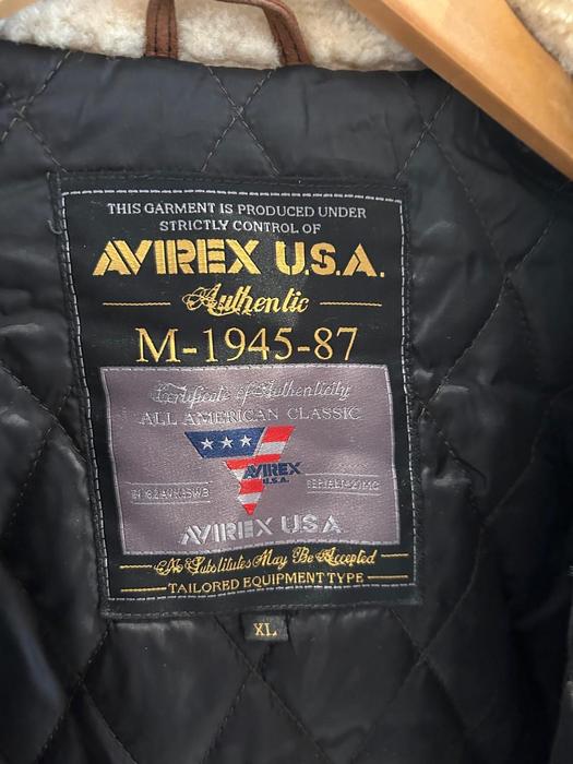 Шкіряна куртка Avirex USA 🇺🇸 з хутром із овчини фото 4