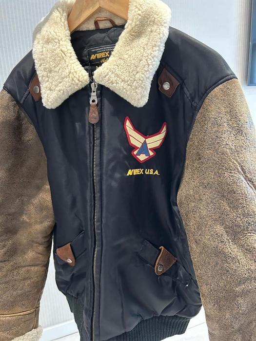 Шкіряна куртка Avirex USA 🇺🇸 з хутром із овчини фото 6