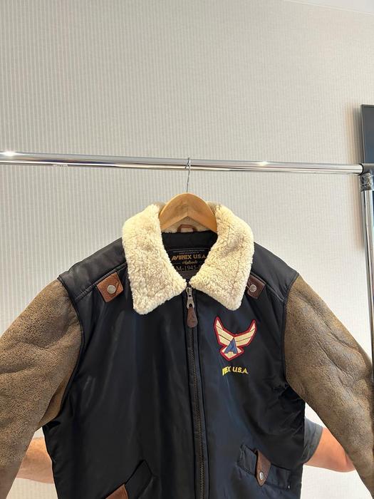 Шкіряна куртка Avirex USA 🇺🇸 з хутром із овчини фото 7