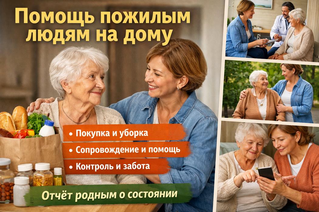 Помощь, уход за пожилыми людьми photo 1