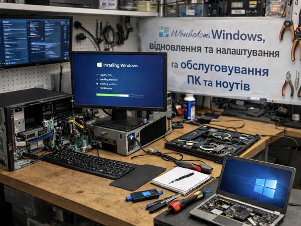 Працюємо з ПК та ноутбуками, встановлення Windows фото