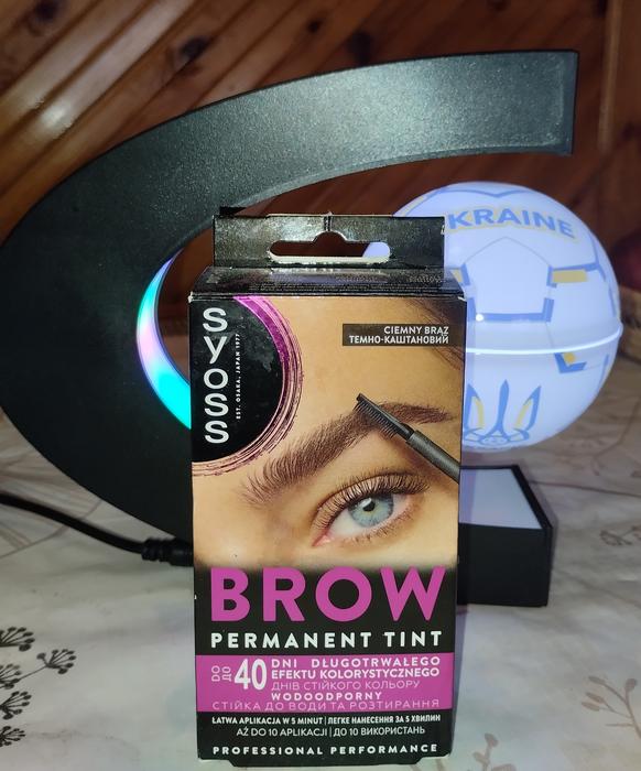 Краска "Syoss" для бровей стойкая, тёмно-каштанова фото 3