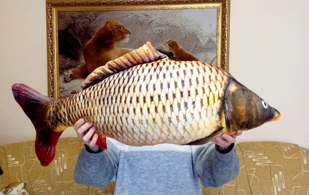 Подушка игрушка антистресс рыба Карп photo 11