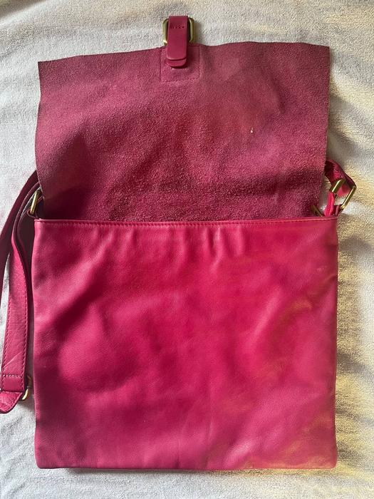 Итальянская кожаная сумка натуральная кожа розовая фото 5