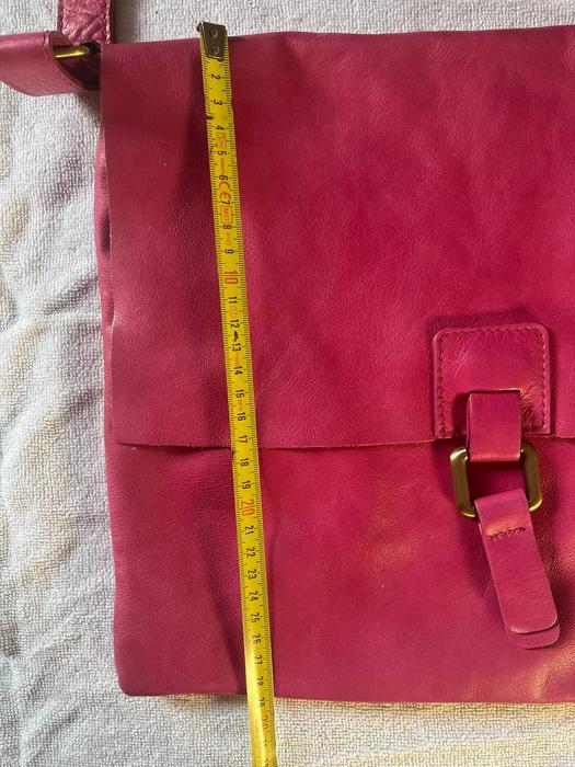 Итальянская кожаная сумка натуральная кожа розовая фото 9