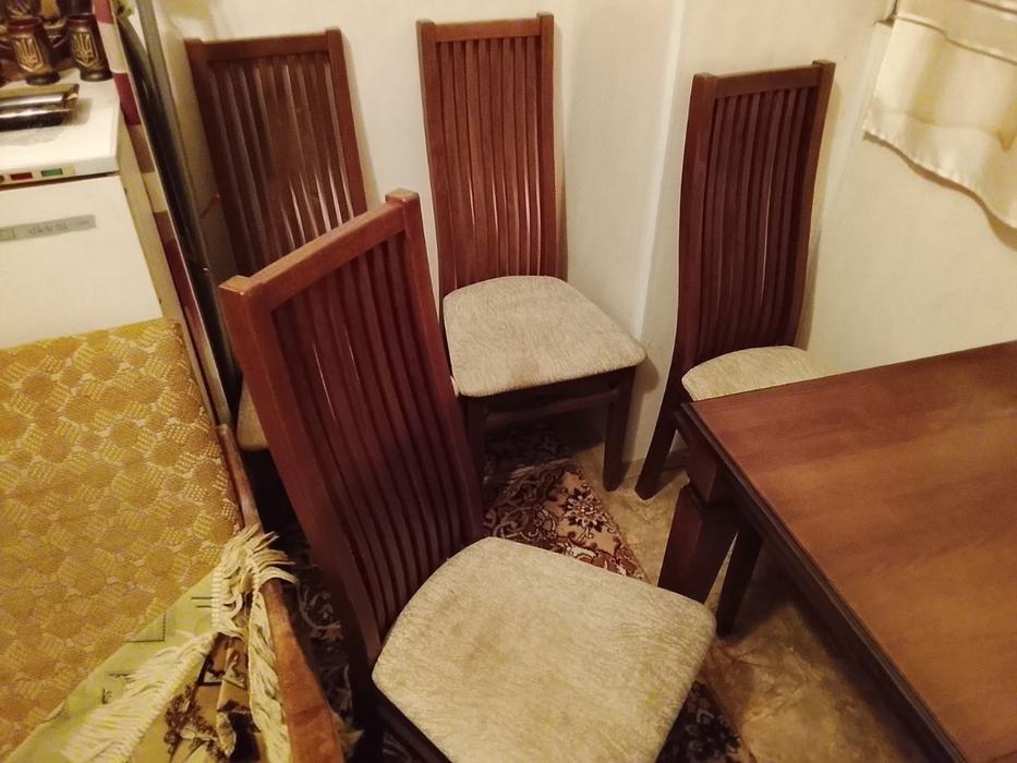 Обідній стіл зі стільцями із буку фото 4