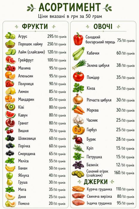 Сушені фрукти, овочі, ягоди, трави photo 1