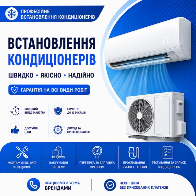 Монтаж або демонтаж,ремонт,обслуговування,заправка photo 1